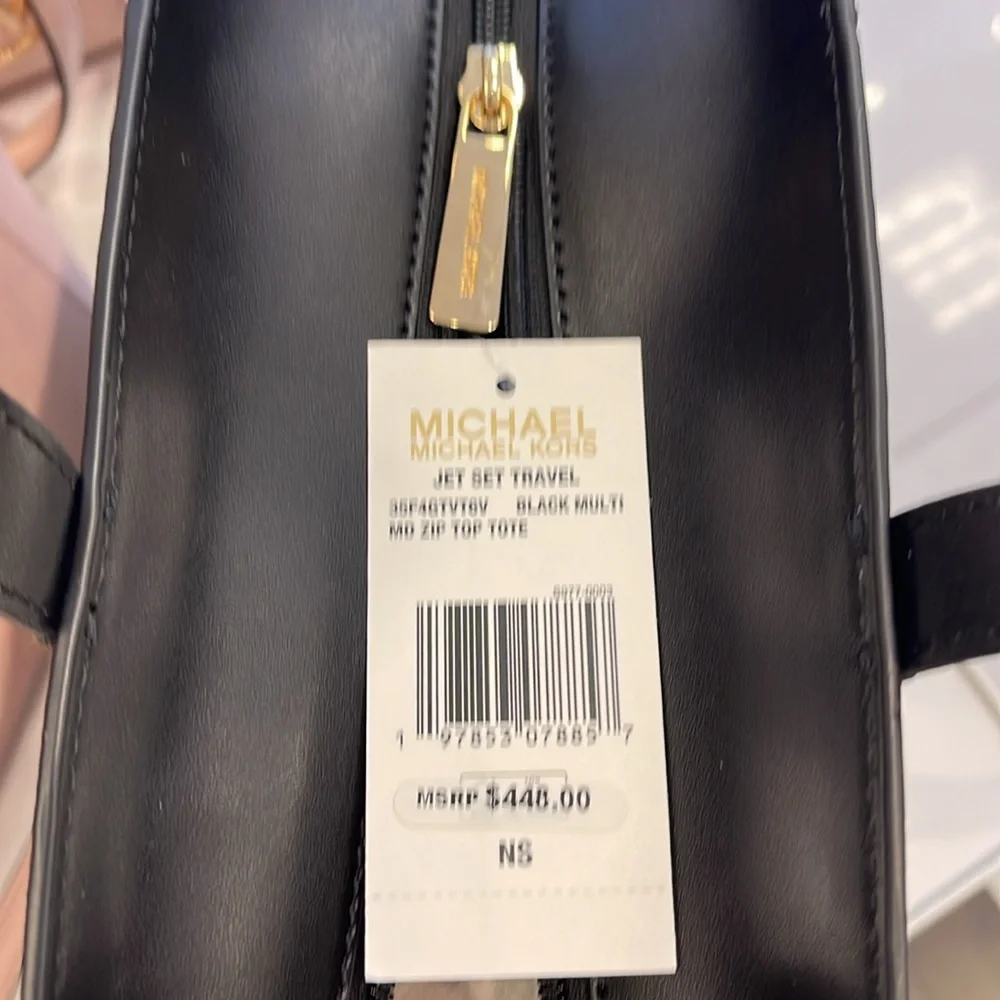 Michael Kors Jet Set Medium Two-Tone Logo Tote Shoulder Bag
BLACK COMBO
NWT - Picture 11 of 16